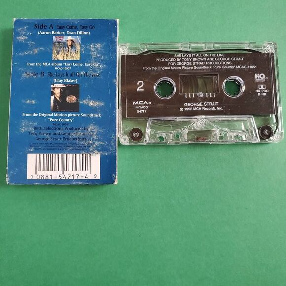 George Strait – Easy Come, Easy Go Cassette Single 1993 MCA Records Country - Picture 2 of 3